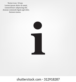 Information sign icon, vector illustration. Flat design style