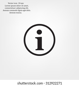 Information sign icon, vector illustration. Flat design style