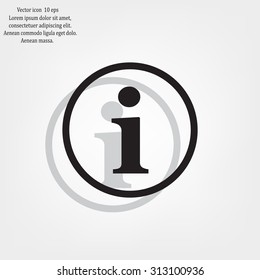 Information sign icon, vector illustration. Flat design style