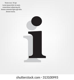 Information sign icon, vector illustration. Flat design style