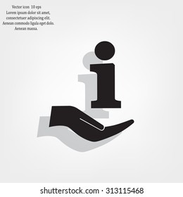 Information sign icon, vector illustration. Flat design style