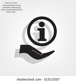Information sign icon, vector illustration. Flat design style