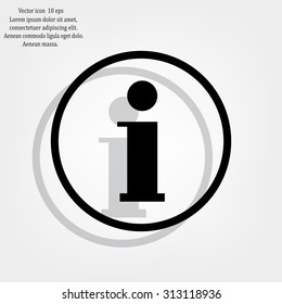 Information sign icon, vector illustration. Flat design style