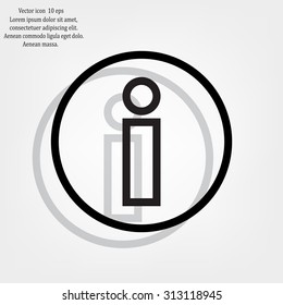 Information sign icon, vector illustration. Flat design style