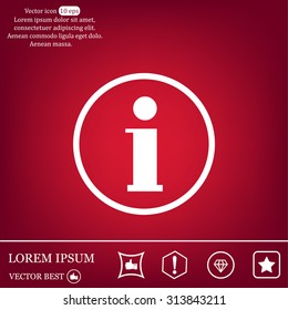 Information sign icon, vector illustration. Flat design style