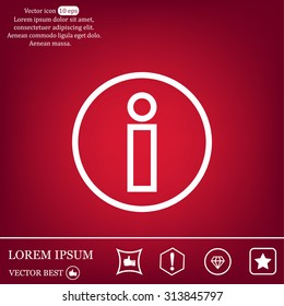 Information sign icon, vector illustration. Flat design style