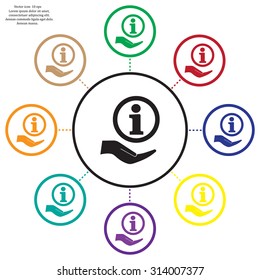 Information sign icon, vector illustration. Flat design style