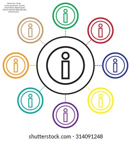 Information sign icon, vector illustration. Flat design style