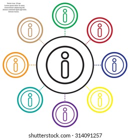 Information sign icon, vector illustration. Flat design style