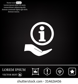 Information sign icon, vector illustration. Flat design style