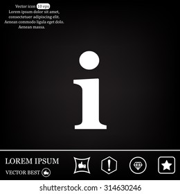 Information sign icon, vector illustration. Flat design style