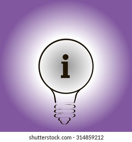 Information sign icon, vector illustration. Flat design style