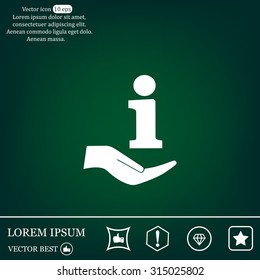 Information sign icon, vector illustration. Flat design style