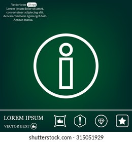 Information sign icon, vector illustration. Flat design style