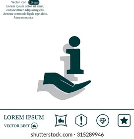 Information sign icon, vector illustration. Flat design style