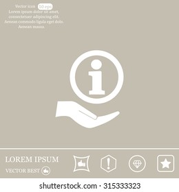 Information sign icon, vector illustration. Flat design style