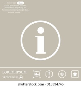 Information sign icon, vector illustration. Flat design style