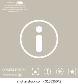 Information sign icon, vector illustration. Flat design style