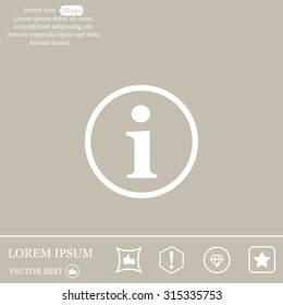 Information sign icon, vector illustration. Flat design style
