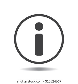 Information sign icon, vector illustration. Flat design style