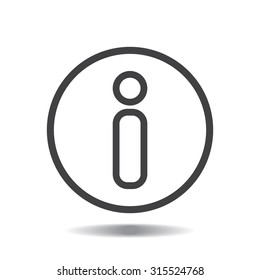 Information sign icon, vector illustration. Flat design style