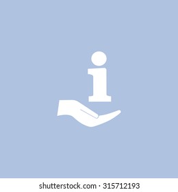 Information sign icon, vector illustration. Flat design style