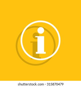 Information sign icon, vector illustration. Flat design style