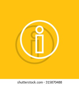 Information sign icon, vector illustration. Flat design style