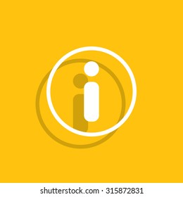 Information sign icon, vector illustration. Flat design style
