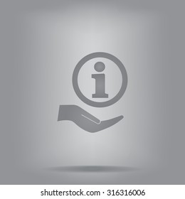 Information sign icon, vector illustration. Flat design style