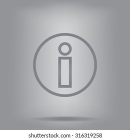 Information sign icon, vector illustration. Flat design style