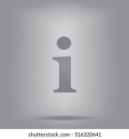 Information sign icon, vector illustration. Flat design style