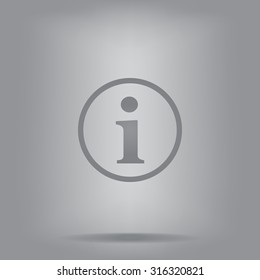 Information sign icon, vector illustration. Flat design style