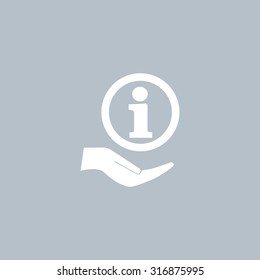 Information sign icon, vector illustration. Flat design style