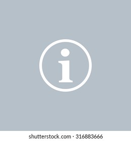 Information sign icon, vector illustration. Flat design style