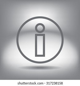 Information sign icon, vector illustration. Flat design style