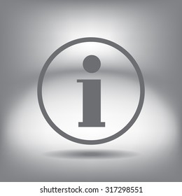 Information sign icon, vector illustration. Flat design style