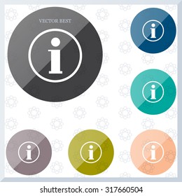Information sign icon, vector illustration. Flat design style