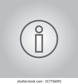 Information sign icon, vector illustration. Flat design style
