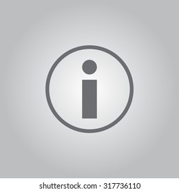 Information sign icon, vector illustration. Flat design style