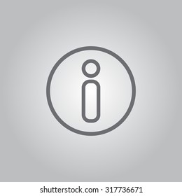 Information sign icon, vector illustration. Flat design style