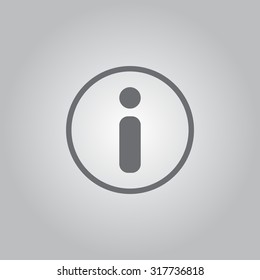 Information sign icon, vector illustration. Flat design style