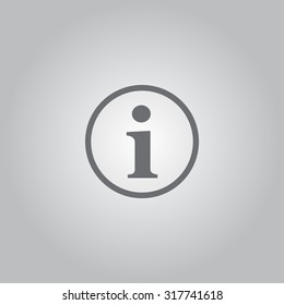 Information sign icon, vector illustration. Flat design style