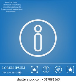 Information sign icon, vector illustration. Flat design style