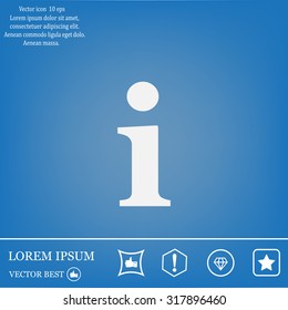 Information sign icon, vector illustration. Flat design style