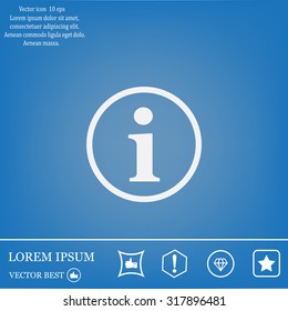 Information sign icon, vector illustration. Flat design style