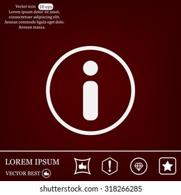 Information sign icon, vector illustration. Flat design style