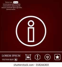 Information sign icon, vector illustration. Flat design style