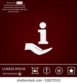 Information sign icon, vector illustration. Flat design style