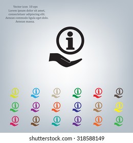 Information sign icon, vector illustration. Flat design style